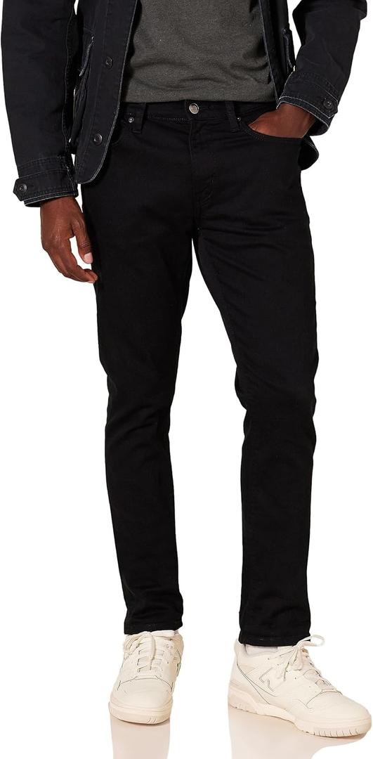 Amazon Essentials Mens Skinny-Fit Stretch Jean - Discontinued Colors (Black) 42Wx34L