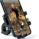 Ravemen Bike Phone Holder, 6066 Aluminum Motorcycle Phone Mount for 4-7'' Cell Phones with 4+1 Anti-Vibration Pads, Bicycle Scooter Phone Clamp Fit 20-35mm Handlebars