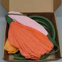 16" 3D Paper Flower Decoration for Wall, Giant Paper Flowers, Large Handcrafted Paper Flowers (Orange Red/Orange Yellow/Pink, Set of 3)