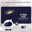 Basic Beyond Outdoor Chair Cushions for Patio Furniture, Waterproof Outdoor Seat Cushions Set of 4 19 x 19, Patio Chair Cushions Set of 4 with Ties and Handle, Navy Blue