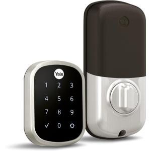 Yale Key Free Touchscreen Deadbolt with Z-Wave Plus - Yale Pro Series, Satin Nickel, YRD157-NR-619