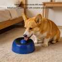 Dog Lick Bowl with Roller Ball, Dog Lick Ball for Dogs,Dog Licking Bowl with Rolling Ball for Pet Slow Eat,Dog Lick Bowl with Ball for Enjoy Eating,Lick&Roll Bowl Focus On Pet Enjoy Meal. (Blue-A2)