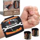 Magnetic Wristband for Tools (2-Pack)-Gift for Men, Tool Belt for Men & Women-Heavy-Duty 20-Magnet for DIY & Construction, Holds Screws-Ideal Gift for Father, Handyman, Husband