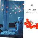 DOITOOL 1set Red Lip Shape String Lights Decorative Atmosphere Lamp Lightweight Portable for Parties Outdoor Events and Home Decor No Battery (150X5.5X4CM)