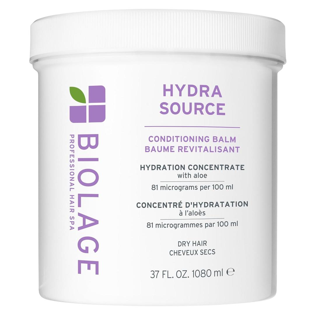 Biolage Hydra Source Conditioning Balm - Moisturizes, Detangles & Adds Softness, For Dry Hair, Infused with Fermented Aloe & Micro-Filtered Hyaluronic Acid, Vegan & Paraben-Free