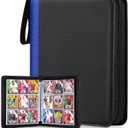 Card Binder for Pokemon Card, 9 Pocket 40 Double-Sided Pages for 720 Card Pocket Premium Zip PU Card Binder for Pokemon, Collectible For TCG,MTG,Baseball,Football Trading Card Game(Blue)