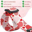 2 x Kazazoo Dog Collar Cute and Soft Nylon Puppy Collar Girl, Adjustable Dog Collars for Medium Large Dogs, Sweet Heart-L