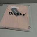 Diosun Womens Striped Sheer Button Down Shirts Long Sleeve Collared Drop Shoulder Stylish Casual Blouse Tops (Pink, M)