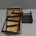 Bathroom Counter Organizer, 2-Tier Standing Storage Shelf with Basket, Wood Tray for Skincare Vanity Organizer, 14" x 6" x 13"