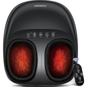Foot Massager Machine with Heat, Shiatsu Deep Kneading Foot Massager with Remote, Compression, Multi-Massage Modes, Auto-Off Timers, Gifts for Women Men, FSA or HSA Eligible
