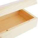 Bright Creations Wooden Boxes - 4 Pack, 5.5 x 3.5 x 2 in, Unfinished Pinewood - Wood Box with Hinged Magnetic Lid - DIY Crafts & Storage