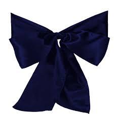Navy Blue Satin Chair sash