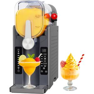 Slushie Machine: No Ice Needed All-in-One Slushy Maker for Home, Real-Time Temp Display, Auto-Clean, 6 Preset | Frozen Margaritas, Cocktails, Frapps, Ice Cream, Smoothies, Milkshakes,Summer Parties