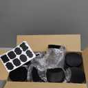 Plastic Jars with Lids, 16 oz Plastic Containers with Lids Clear Airtight Container Storage Jar Mason Jars for Dry Food Peanut Butter Honey Jam Cosmetics, Pack of 16 (16 PCS Black Lids)