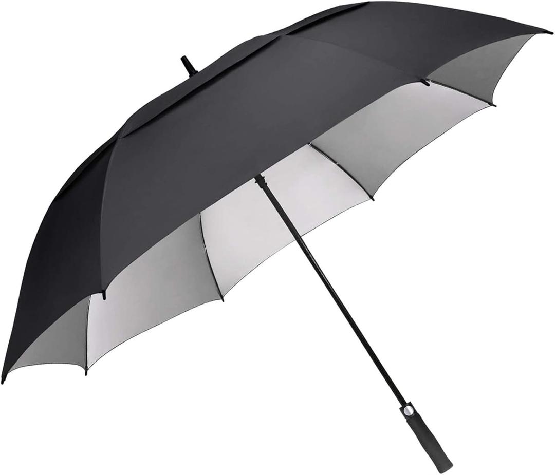 G4Free 54/62/68 Inch Extra Large Windproof Golf Umbrella UV Protection Automatic Open Double Canopy Vented Sun Rain Stick Umbrella
