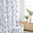 Seorsok Blue Shower Curtain,Sage Cotton Floral Cottagecore,Elegant Floral Fabric Shower Curtain Machine Washable Waterproof Bathroom Decor 60'Wx72'L inches