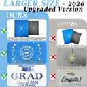 Blue Graduation Party Decorations Class of 2026 - Extra Large 22" x 14" Graduation Guest Book to Sign Signature Board for Graduation Gifts Congrats Grad Party Favors Supplies Decor Keepsake