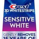 Crest 3D Whitestrips Sensitive At-Home Teeth Whitening Kit, 17 Treatments, Gently Removes 15 Years of Stains, Crest Whitestrips, Teeth Whitening Kit