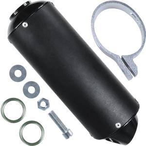 28mm 1.1 Exhaust Silencer Muffler Clamp Gasket for 50cc 70cc 90cc 110cc 125cc TRX90 ATC70 ATC200X TTR110 TTR125 KLX110 Apollo RFZ Coolster Lifa Taotao Dirt Pit Bike ATV Quad Mini Bike Black