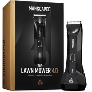 MANSCAPED® The Lawn Mower® 4.0, Electric Groin Hair Trimmer, Replaceable SkinSafe® Ceramic Blade Heads, Waterproof Wet/Dry Clippers, Rechargeable, Wireless Charging, Male Hygiene Grooming Razor