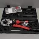 GSFTOP Hydraulic Copper Tube Crimping Tool,Copper Pipe Fittings Crimping and Plumbing Tool with Crimping Dies Jaw 1/2", 3/4", 1" (RED)