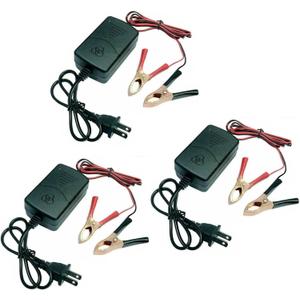 3Pc 12V Battery Charger and Maintainer with Short Circuit Protection and Smart 3 Stage Charging,Trickle Charger for Motorcycle,ATVs,Car,Truck,SUV,RV Mowers and Deep Cycle Batteries (3)