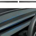 Fit Tesla Model 3 Highland 2024 2025 Dashboard Panel Trim for Center Console Front Air Condition Vent Cover Sticker ABS Accessories 2Pcs(Matte Black)