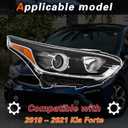 TODO Headlight Assembly Compatible with 2019 2020 2021 Kia Forte Halogen, Passenger Side