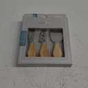 Pro Series 3-Piece Cheese Knife Set, Wood Handle and Stainless Steel, Spreader, Pronged Knife, Spatula