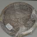 Hanobe Candle Plate Holder Tray: Round Wood Decorative Candle Plate Decor Farmhouse Table Centerpiece Rustic Wood Tealight Pillar Trays for Christmas Wedding Halloween Home Decor (Distressed)