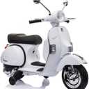 Best Ride On Cars Vespa Scooter, White, Large