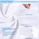 Kesfey 6 Packs White Table Cloths Rectangle 70x108 inch Washable Polyester Fabric White Tablecloths for 6-8 Ft Tables Stain and Wrinkle Resistant Reusable Table Covers for Parties Wedding Banquet