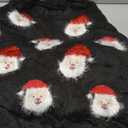 Ugly Christmas Sweater Women Funny Santa Xmas Cute Snowflake Holiday Party Knitted Pullover Tops (Black-XL)