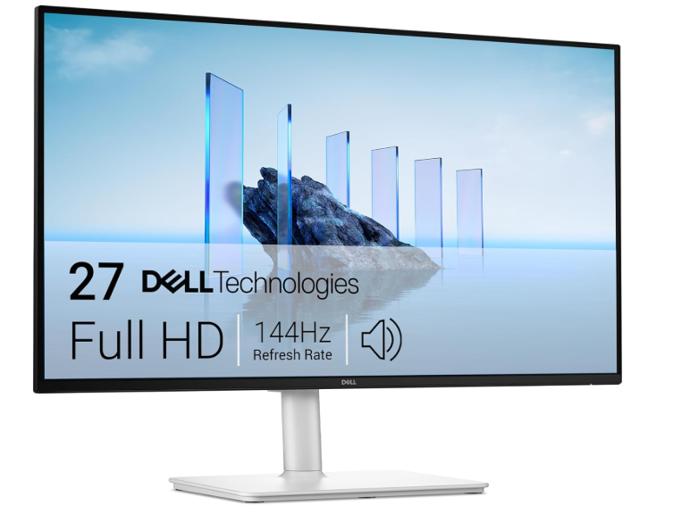 Dell 27 Plus Monitor - S2725HSM - 27-inch FHD (1920x1080) 144Hz 1ms Display, 2 x 3W Speakers, HDMI Connectivity, Height/Tilt/Pivot/Swivel Adjustability, AMD FreeSync - Ash White