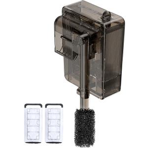 Fish Filters for Aquariums, Small Fish Tank Filter for 5 Gallon with Adjustable Flow, 3-Stage Filtration for Freshwater & Saltwater