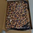 Yiyiring 16 Pcs Leopard Gift Bags Classic Cheetah Treat Drawstring Bags for Cheetah Party Supplies Birthday Travel Camping Decor(Leopard) (Brown)