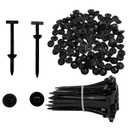 2 x 120Pcs Universal Cable Tie BuckleSelf-Locking Nylon Zip Ties with Pin & Button Design for Car Repairs,Automotive Zipper Clips for Bumper Fender Liner Fastener