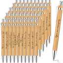Fulmoon 200 Pcs Employee Appreciation Gift Bulk Inspirational Wooden Bamboo Pens Motivational Thank You Pens Fathers Day Graduation Gift for Teacher Coworkers Team Staff Nurse Volunteer Cna Week