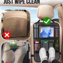 New Fi Backseat Car Organizer(20 Storage Pockets),Come with Free 1 Seat Net and 2 Headrest Hook, Touch Screen Tablet Holder, Divider for Driving Safely Children & Pets, Car Organizer (black)