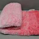 OLANLY Bathroom Rugs Mat 30x20, Extra Soft Absorbent Microfiber Bath Rugs, Rubber Backing, Quick Dry, Machine Washable Bath Mats for Bathroom Floor, Tub and Shower, Home Decor Accessories, Pink