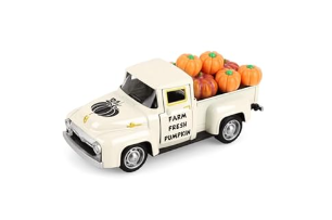 Coffee Decor for Coffee Bar Metal Truck with Coffee Beans Burlap Sack for Farmhouse Kitchen Decor Coffee Station Home Coffee Bar Accessories Vintage Pickup Coffee Shop Decor (Black)