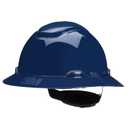 SecureFit Hard Hat SecureFit H-810SFR-UV, Navy Blue, Non-Vented Full Brim Style Safety Helmet with Uvicator Sensor, 4-Point Pressure Diffusion Ratchet Suspension, ANSI Z87.1 (One Size)