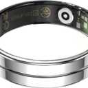 Smart Ring,Fitness Tracker Ring for Men/Women,Ultra Thin Smart Rings with Calories/Heart Rate/Blood Oxygen/Sleep Monitoring,No Subscription Fee,5ATM Waterproof (Silver, Ultra Thin-8#)