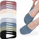 8 Pairs No Show Socks Womens, Non Slip Invisible Thin Liner Socks for Flats & Loafers (Cotton Bottom) US 5-9