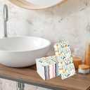 Whaline 100Pcs Spring Floral Guest Napkins Colorful Leaves Flowers Paper Napkins Greenery Disposable Dinner Hand Napkin Towel for Home Kitchen Bathroom Holiday Party Supplies