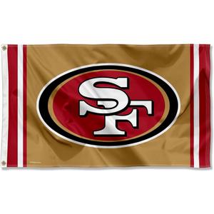 San Francisco 49ers Logo Flag Gold and Banner