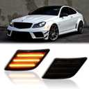 LED Side Marker Lights for 2008-2011 Mer'cedes-Benz Pre-LCI W204 C250 C300 C350 & 2008-2013 C63 AMG & 2005-2007 SL66 AMG, Smoked Len 2PCS (Amber)