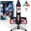 Mafbeanl Rocket Launcher for Kids, Self Launching Motorized Air Rocket Toy, Outdoor Toys for Ages 8-12, Model Rockets with Parachute Safely Land, Spaceship Launch up to 200 ft Birthday Gifts for Boys (Blue)