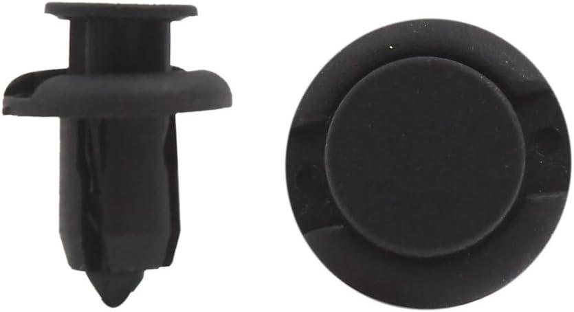uxcell 50 Pcs Black Plastic Rivets Fasteners 10mm Dia Hole for Car Auto Bumper Fender