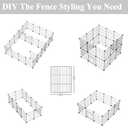 DIY Small Animal Playpen, Pet Playpen, Guinea Pig Cages, Rabbit Playpen, Dog Puppy Playpen, Indoor Metal Wire Yard Fence, 15 X 12 Inch, 12 Panels, Black